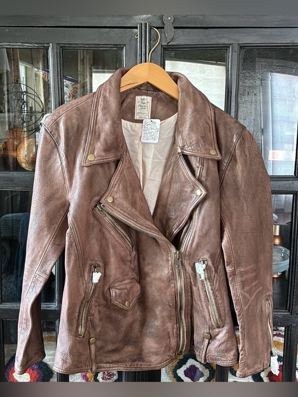 Free People Jealousy Moto Leather Jacket